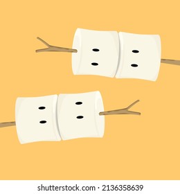 Marshmello with doodle style, perfect for stickers, book covers, or doodle characters from marshmello