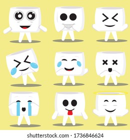 Marshmellow funny illustrations you can use for emoticons, icons, mascots and others.
