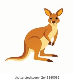 marsupial,  illustration, nature, cartoon, graphic, vector, flat, isolated,  white, wildlife, wallaby, baby, mammal, cute, animal vector, wilderness, silhouette, background, kangaroo