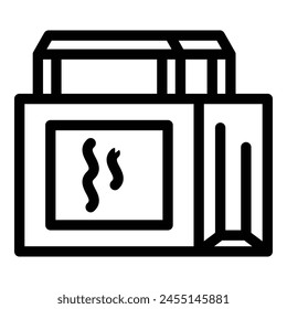 Mart pack icon outline vector. Snack package. Food bag