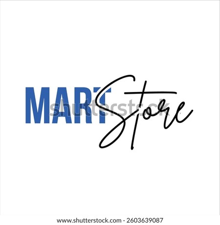 Mart Store Logo Lettering Modren EPS 