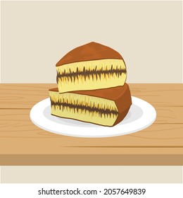 Martabak Cake Vector Art Illustration