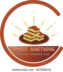Martabak logo. Martabak icon. Martabak background. Vector design illustration. Martabak is a traditional Indonesian food.