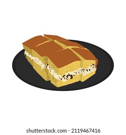 Martabak manis indonesian food design vector