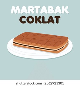 Martabak Manis or Kue Terang Bulan or Hok Lo Pan with cheese and chocolate filling, Indonesian snack