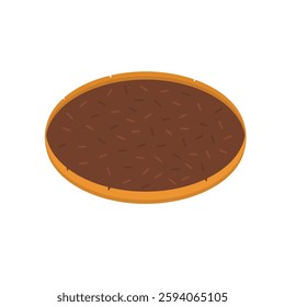 Martabak Pancake Chocolate Cartoon Flat Illustration. Clean Icon Design Element on Isolated White Background