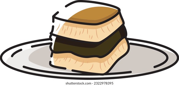 martabak Form Design Symbol Vektor, dieses Design hat einfache und minimalistische Farben und Form. Dieses Design kann als dekorative Illustration mit einem Thema Essen verwendet werden.