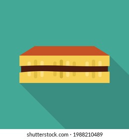 Martabak Vector Icon in Outline Style. Martabak is made with thin stretched wheat dough which is gathered and overlayed onto an egg and minced meat filling. Vector illustration icon for app, web, logo