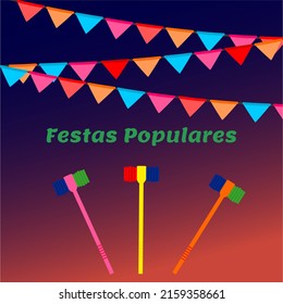 Martelos do São João, festas populares vector