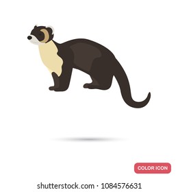 Marten color flat icon for web and mobile design