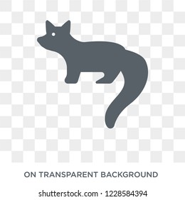 Marten icon. Trendy flat vector Marten icon on transparent background from animals  collection. 