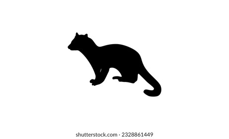 marten silhouette, high quality vector