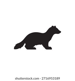Marten Silhouette Symbol Vektor flache Design