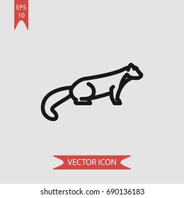 Marten vector icon, illustration symbol