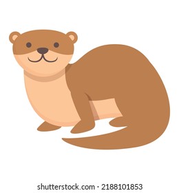 Marten weasel icon cartoon vector. Cute animal. Funny tail