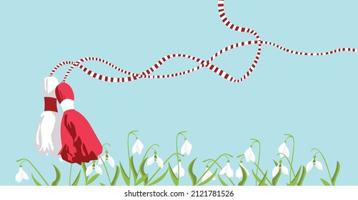 Martenitsa (martisor) bulgarian traditional symbol of spring