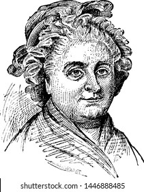 Martha Washington, vintage engraved illustration