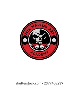 Martial Art Academy Karate Fighter Logo Template Vector