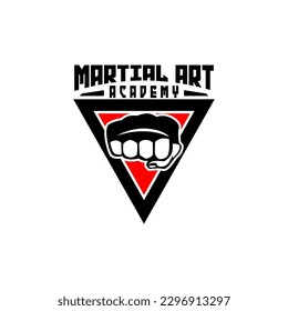 Martial Art Academy Logo Template Vector Illustration