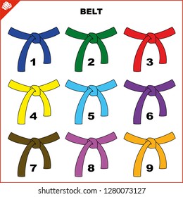 Martial art colored simbol, logo. Karate creative design emblem.