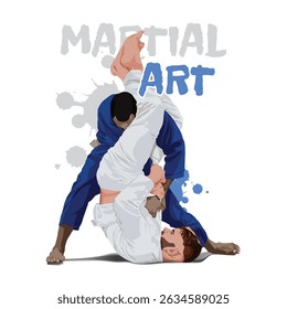 Martial art fight illustration art design vector
