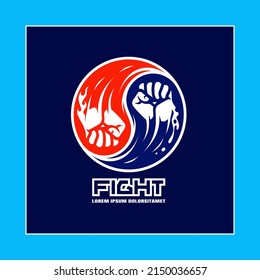 martial art fight team logo