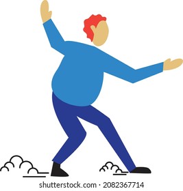 Martial Art Flat Character vektor