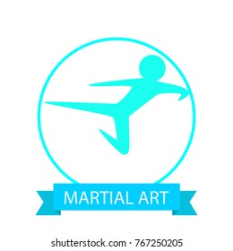 martial art icon flat color