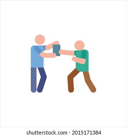 martial art icon vector icon.Editable stroke.linear style sign for use web design and mobile apps,logo.Symbol illustration.Pixel vector graphics - Vector