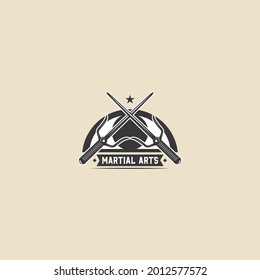 martial art logo black and white vector