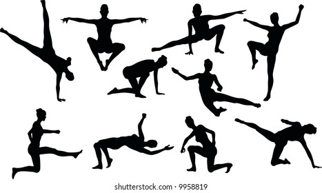 Martial Art Silouettes