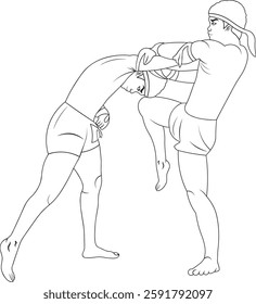 Martial Art Steps Illustration Art Work