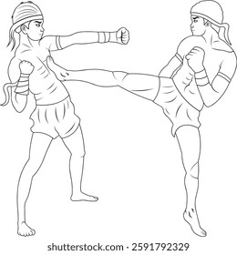 Martial Art Steps Illustration Art Work