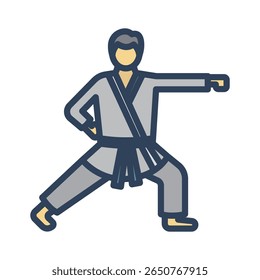 Martial art Vector Icon which can easily modify or edit

