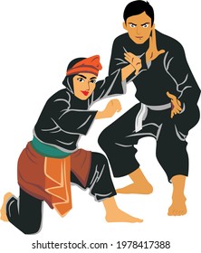 martial art in vector art style