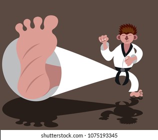 a martial artist throws a kick
