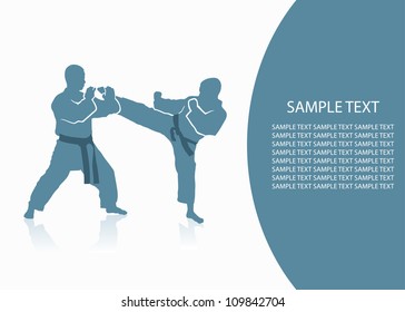 Martial arts background - vector illustration