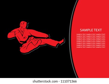 Martial arts background - vector illustration