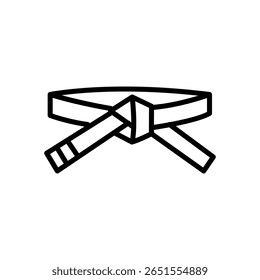 martial arts belt icon vector, line style icon