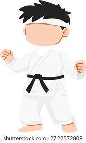 Artes marciales Boy Punch Pose