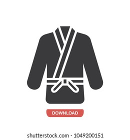 Martial arts clothes vector icon