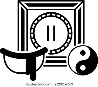 Martial arts Concept Vector Icon Design, Sporting equipment Symbol, Physical Fitness and Wellness Sign, Leisure Activity stock illustration