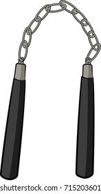 Martial arts double stick weapon vector 