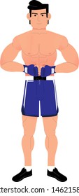 Martial arts fighter isolated vector illustration