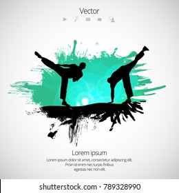 Martial Arts High Kick Stock Vector Royalty Free