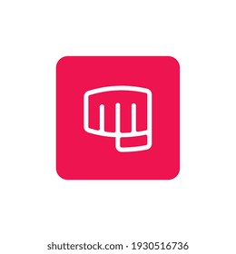 Martial arts icon design, fist punch symbol, fighting trainer concept - Vector