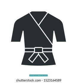 martial arts icon vector illustration logo template for many purpose. Isolated on white background.