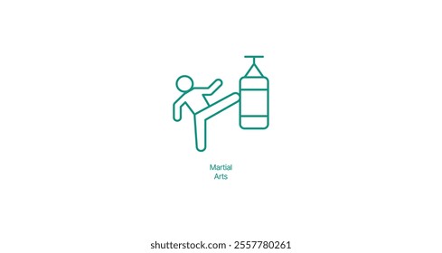 Martial Arts Icon - Vector Illustration for Combat Sports and Self Defense Training