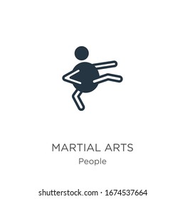 Kampfkunst Symbol Vektorillustration. Trendy flache Kampfkünste Symbol aus der Kollektion von Menschen einzeln auf weißem Hintergrund. Vektorillustration-Illustration kann für Web- und Mobile-Grafikdesign, Logo, eps10 verwendet werden