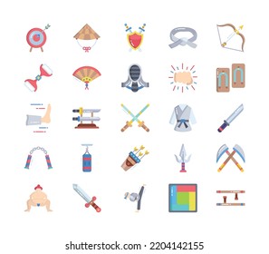 Martial Arts and karate icon set